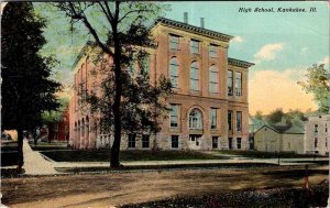 Postcard SCHOOL SCENE Kankakee Illinois IL AM6728