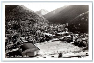 Bird's Eye View Of Wallace Idaho ID RPPC Photo Unposted Vintage Postcard