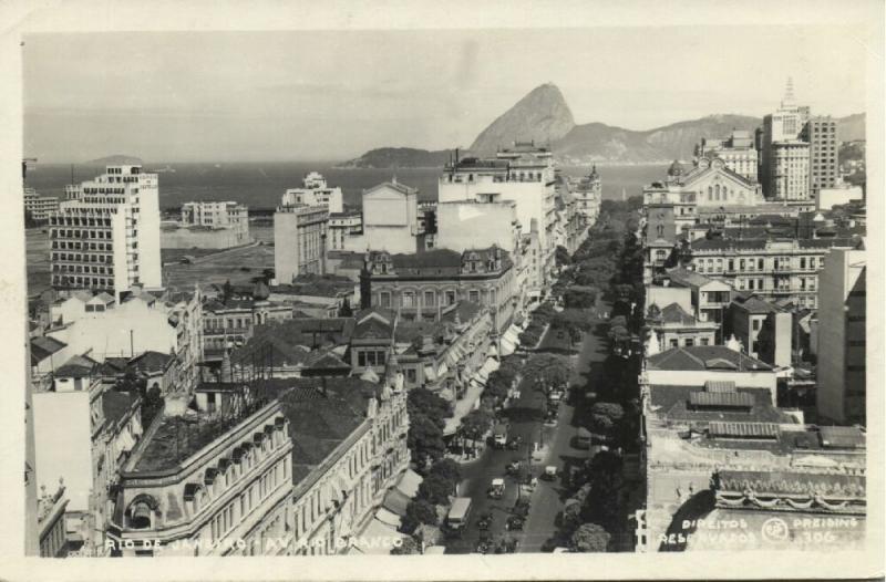 brazil, RIO DE JANEIRO, Avenida Rio Branco (1950) RPPC