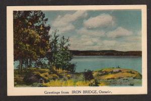 ON Greetings from IRON BRIDGE ONTARIO CANADA Postcard