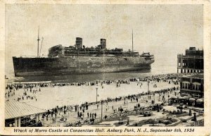 NJ - Asbury Park. September 8, 1934. Wreck of the SS Morro Castle  (crease do...