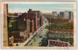 WINNIPEG, MANITOBA Canada  MAIN STREET looking South from Royal Bank   Postcard