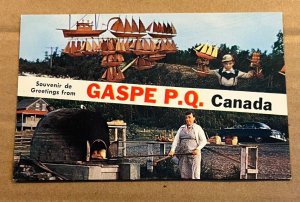 POSTCARD UNUSED - GREETINGS FROM GASPE, P.Q., CANADA