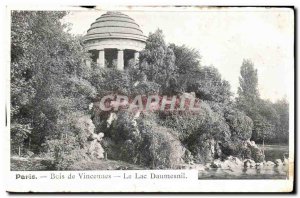 Old Postcard Paris Bois de Vincennes Daumesnil Lake