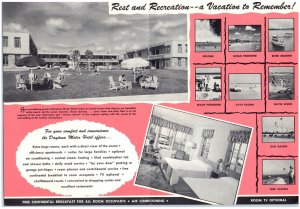 Daytona Motor Hotel Daytona Beach FL, Rest And Recreation Multiview Postcard