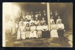 RPPC PONCA NEBRASKA 1910 GROUP OF PEOPLE TO BERLIN NE REAL PHOTO POSTCARD