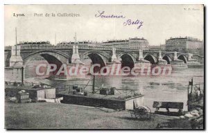 Postcard Lyon Old Bridge On The Guillotieres