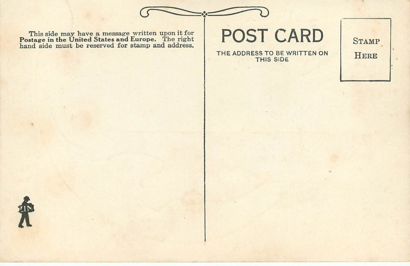 Mooning Postcard Anthropomorphic Moon Romantic Couple Its All Moonshine ZIM