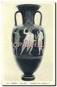 Postcard Ancient Greek Vase Athens Atalanta and compognons