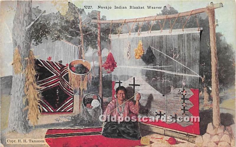 Navajo Indian Blanket Weaver Indian Unused 