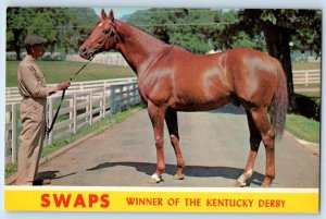 1960 Lexington Kentucky Vintage Postcard Swaps Winner Derby Darby Dan Farm Horse