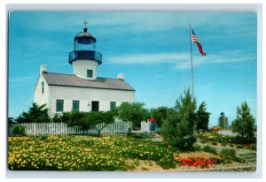 Vintage Old Spanish Lighthouse Point Lema, San Diego, California. Postcard P71E