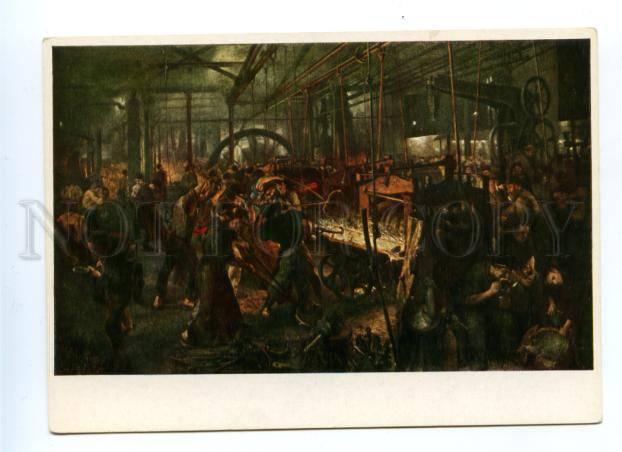 153973 Steel Rolling Mill by Adolph MENZEL Old color PC