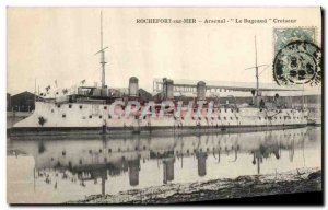 Old Postcard Boat War Rochefort sur Mer Arsenal Bugeaud Cruiser