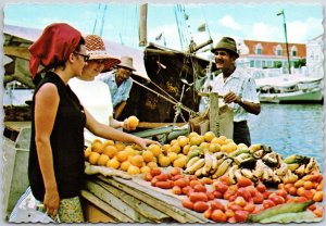 Willemstad - Curacao Floating Fruit Market Curaçao Postcard