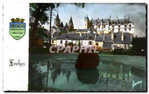Old Postcard Les Chateaux De La Loire The castle seen from the Public Garden ...