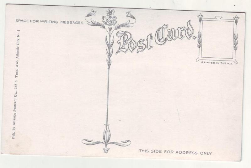 P114 JLs postcard artist signed sailing atlantic city nj