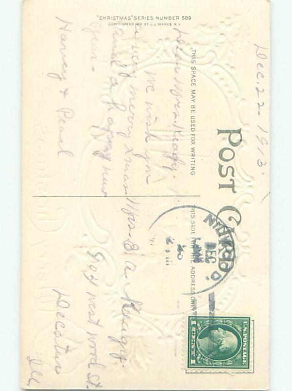 Divided-Back CHRISTMAS SCENE Great Postcard W9068