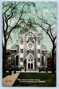 Montreal Quebec Canada Postcard Notre Dame De Lourdes Church 1911 Posted