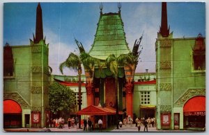 Vtg Hollywood California Grauman's Chinese Theatre Chrome View Postcard