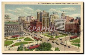 Old Postcard Public Square Cleveland Ohio Looking Southeast