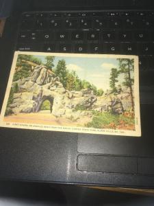 Vtg Postcard: First Tunnel, Needles rd , Custer State Park, Black Hills So. Dak.