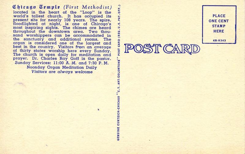 IL - Chicago. The Chicago Temple
