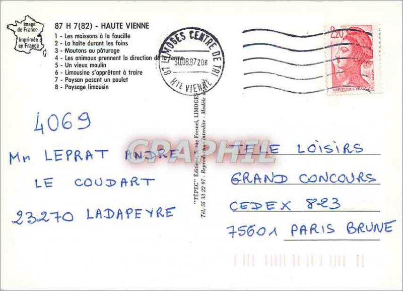 Postcard Modern Haute Vienne maissons has foucille