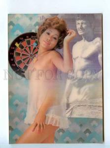 251669 NUDE girl MOVIE Charles Bronson 3-D lenticular postcard