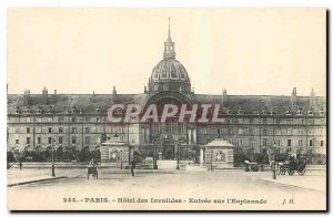 Old Postcard Paris Hotel des Invalides Entree on the Esplanade