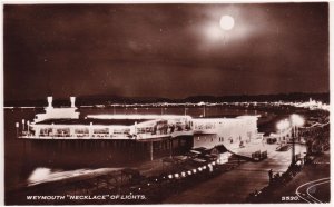 Weymouth Necklace Of Lights Restaurant Real Photo Postcard