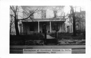 Cincinnati Ohio 1950s RPPC Real Photo Postcard Birthplace Of President Taft