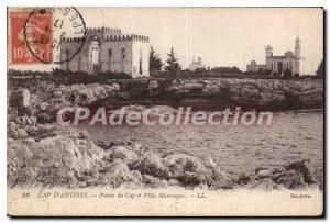 Postcard Old Cap D'Antibes Pointe Du Cap And Villa Mauresque