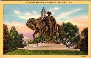 Postcard MONUMENT SCENE Newark New Jersey NJ AN9385