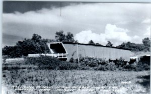 RPPC  WINTERSET, Iowa IA ~ HOLLIWELL COVERED BRIDGE ca 1940s-50s  Postcard