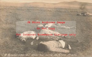 Mexico Border War, RPPC, Vera Cruz,Revolucionarios Muertos Cerca de Cerro Prieto