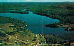 Canada Air View of Lake St. Peter Ontario Vintage Postcard 07.73 