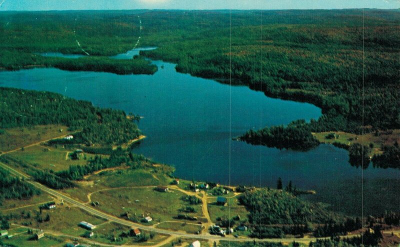 Canada Air View of Lake St. Peter Ontario Vintage Postcard 07.73 