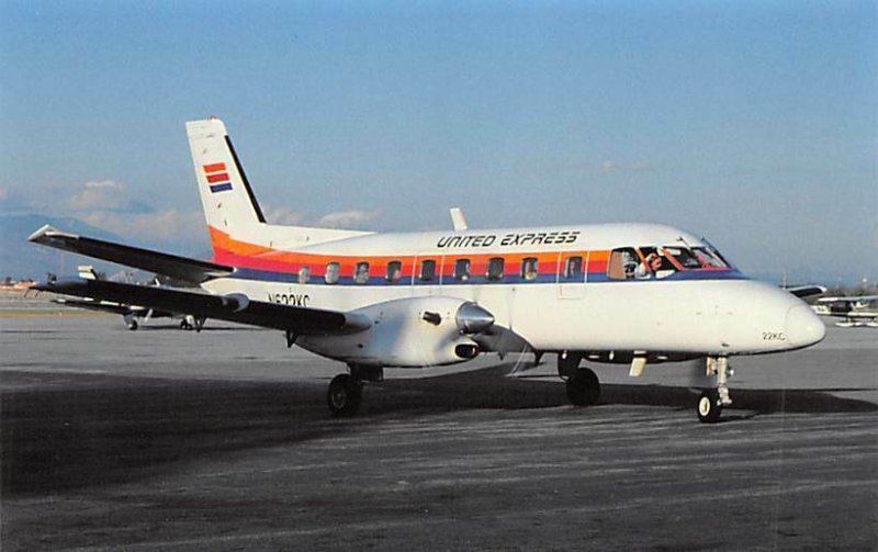 Airline Postcards United Express Westair Embraer Bandeirante  