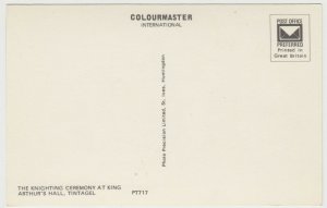 Cornwall; Knighting Ceremony At King Arthurs Hall, Tintagel PPC Unused, c 1970's