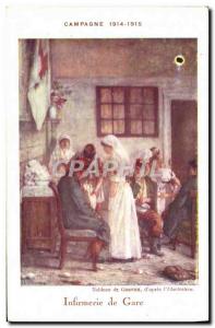 Old Postcard Campaign 1914 1915 Infirmary Red Cross Nurse Station
