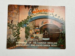 Vintage Restaurant Menu Santa Rosa Monterrey Mexico