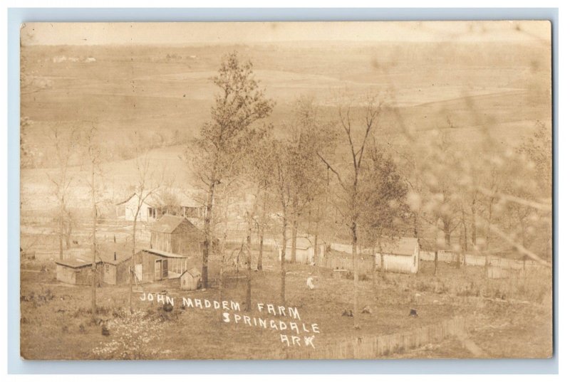 RPPC Real Photo John Madden Farm Springdale AR. #4 Postcard P172E