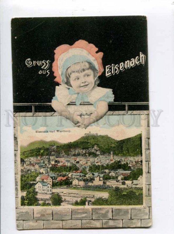 401491 GERMANY Gruss aus Eisenach girl Vintage postcard
