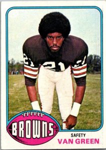 1976 Topps Football Card Van Green Cleveland Browns sk4218