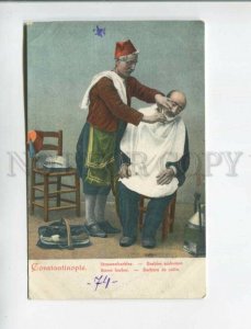 472874 Turkey Constantinople street barber Vintage postcard