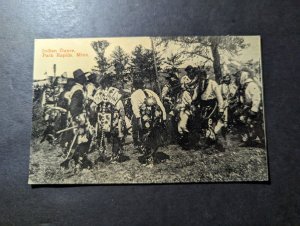 Mint USA Native American Postcard Indian Dance Park Rapids MN