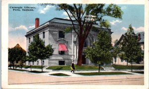 1910s Carnegie Library Peru Indiana Postcard