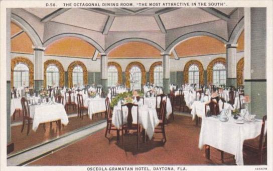 Florida Daytona Interior Octagonal Dining Room Osceola Gramatan Hotel