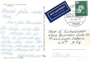 VINTAGE CONTINENTAL SIZE POSTCARD MOUNTAIN VIEW FRIEDRICHSHAFEN BODENSEE